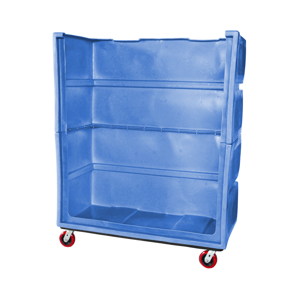 OFC-6829-H6, Open Front Bulk Cart, 54 Bushel, 60" x 29.5" x 75" - Blue 