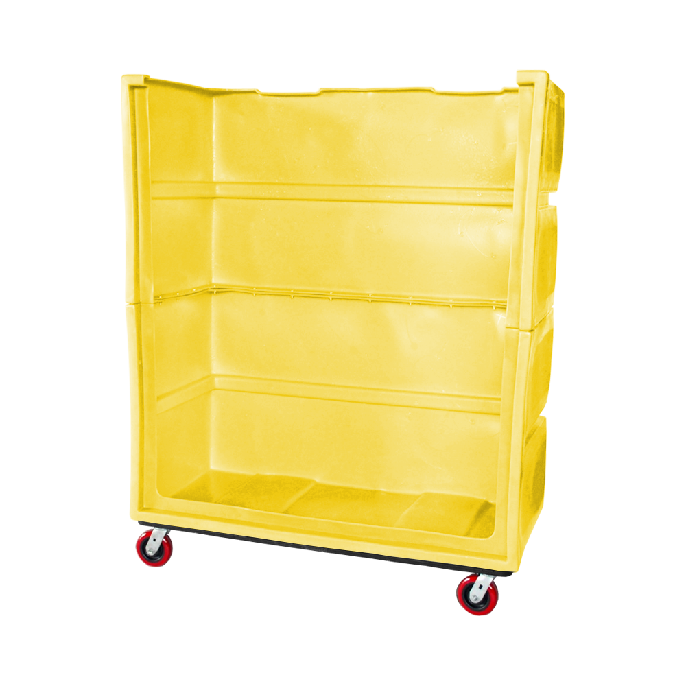 OFC-6829-H6, Open Front Bulk Cart, 54 Bushel, 60" x 29.5" x 75" - Yellow 