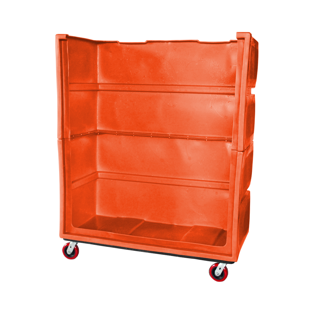 OFC-6829-H6, Open Front Bulk Cart, 54 Bushel, 60" x 29.5" x 75" - Orange 