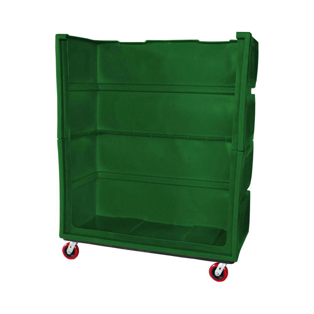 OFC-6829-H6, Open Front Bulk Cart, 54 Bushel, 60" x 29.5" x 75" - Green 