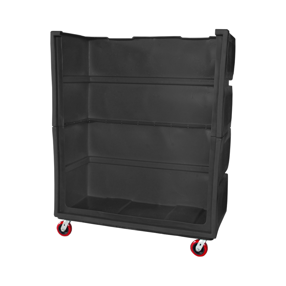 OFC-6829-H6, Open Front Bulk Cart, 54 Bushel, 60" x 29.5" x 75" - Black 