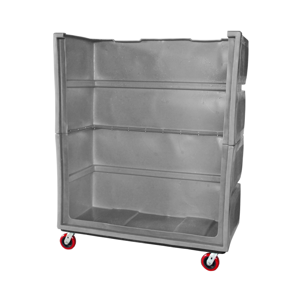 OFC-6829-H6, Open Front Bulk Cart, 54 Bushel, 60" x 29.5" x 75" - Gray 