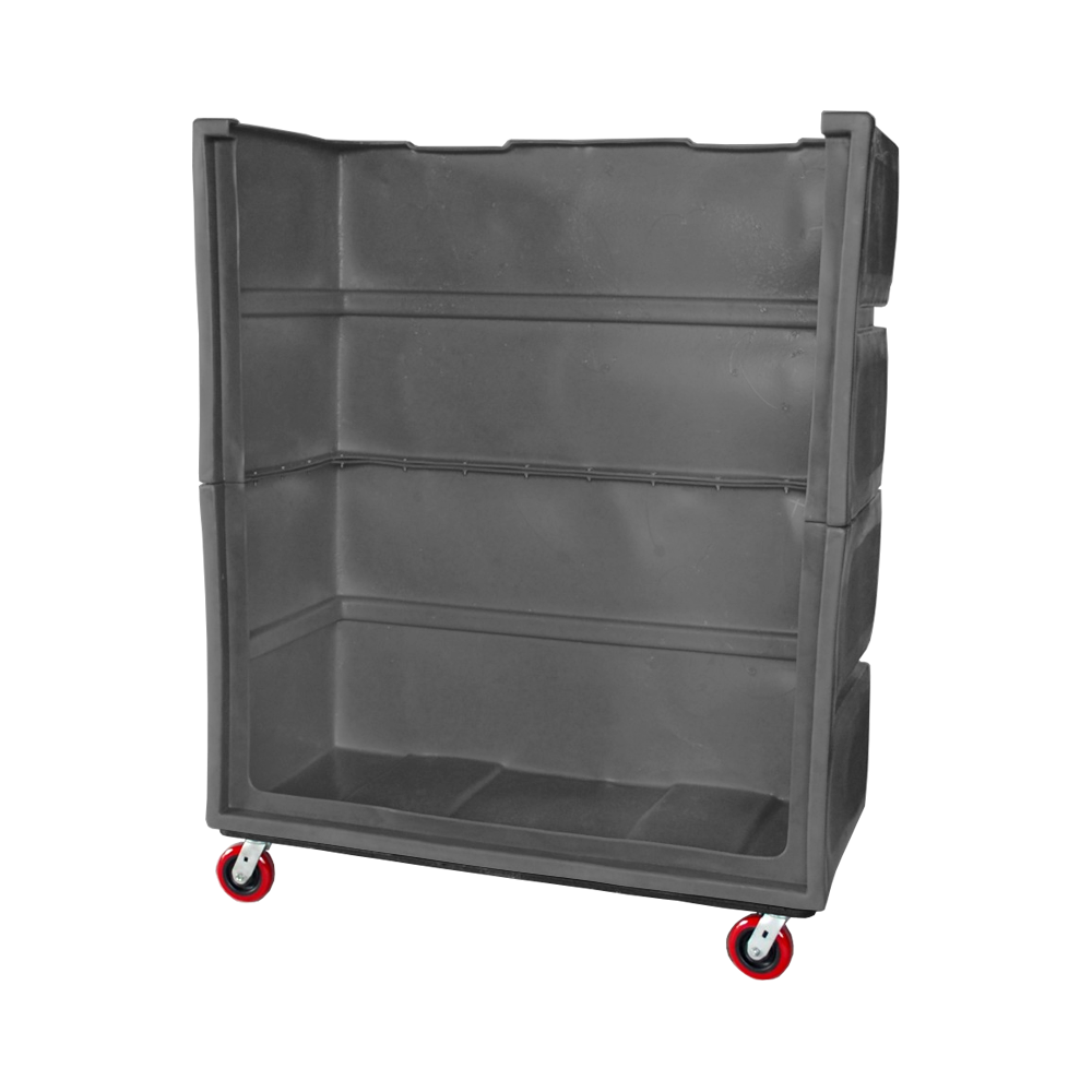 OFC-6829-H6, Open Front Bulk Cart, 54 Bushel, 60" x 29.5" x 75" - Dark Gray 
