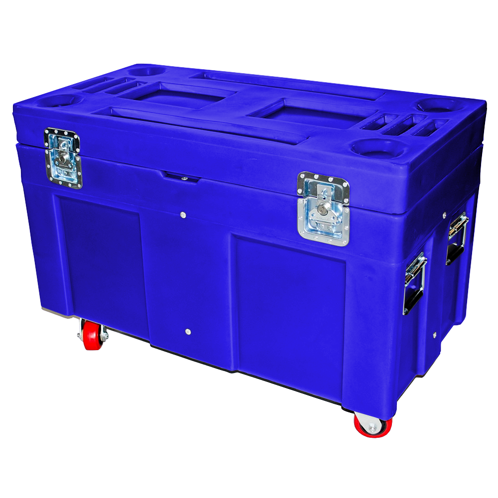 RC-4524-H4, Road Case, 8 Bushel, 45" x 22.5" x 31" - Dark Blue 