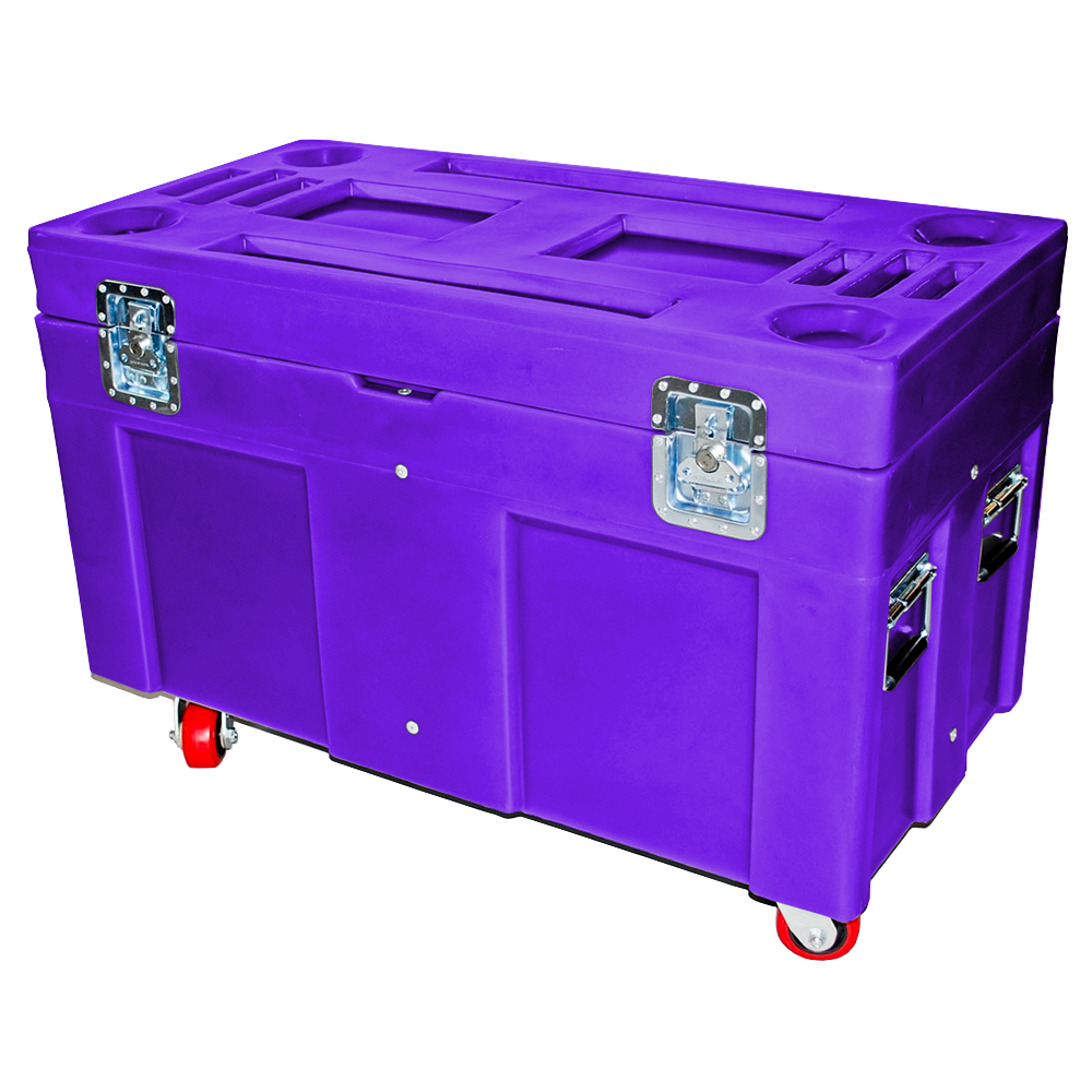 RC-4524-H4, Road Case, 8 Bushel, 45" x 22.5" x 31" - Purple 