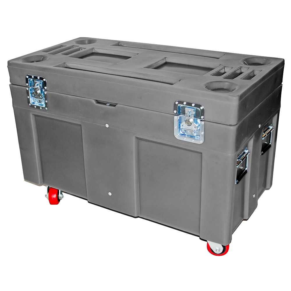 RC-4524-H4, Road Case, 8 Bushel, 45" x 22.5" x 31" - Dark Gray 