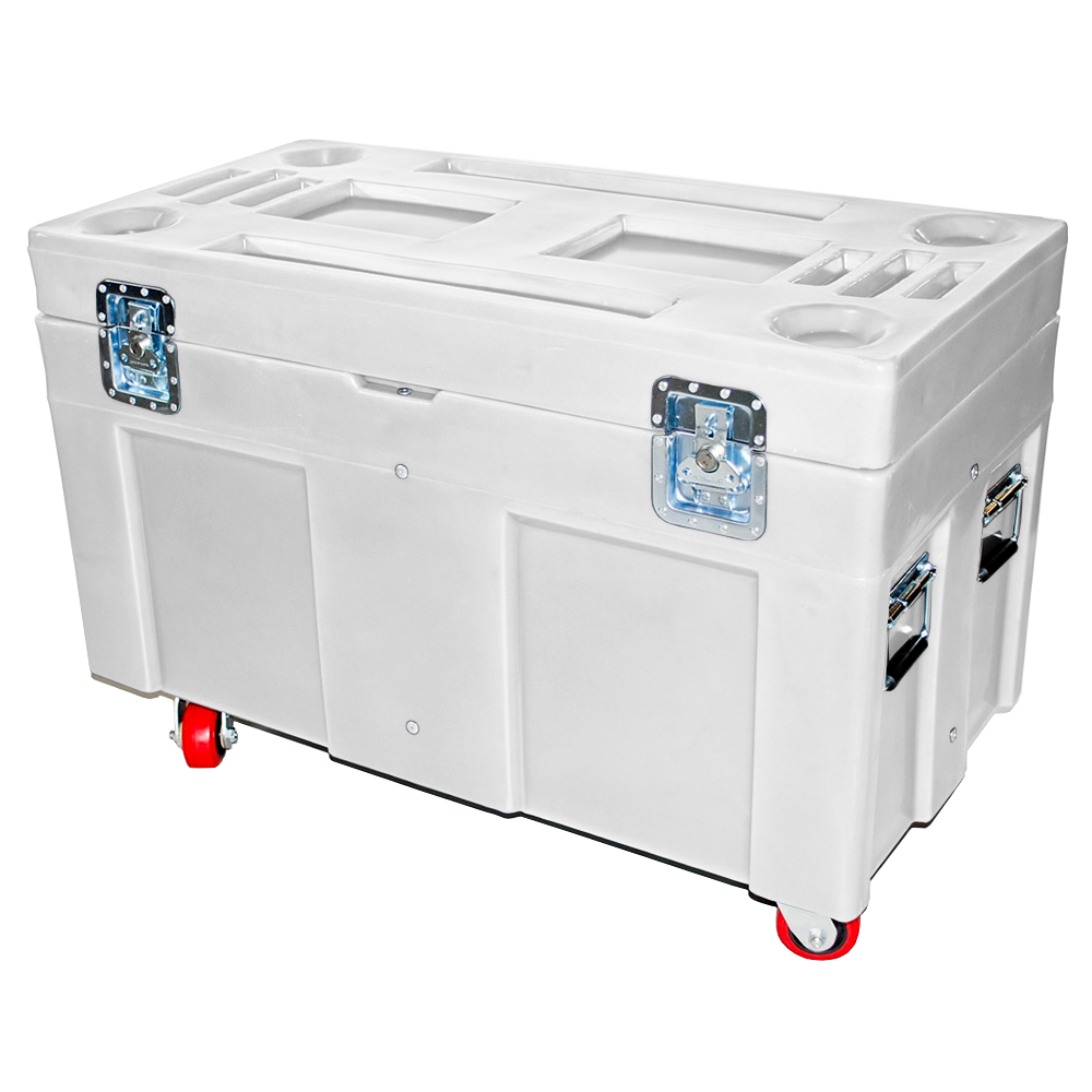 RC-4524-H4, Road Case, 8 Bushel, 45" x 22.5" x 31" - White 