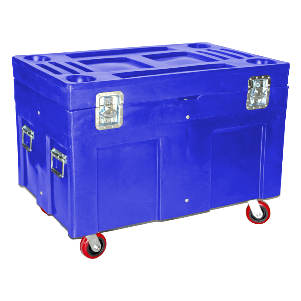 RC-4534-H5, Road Case, 12 Bushel, 45" x 30" x 34" - Dark Blue 