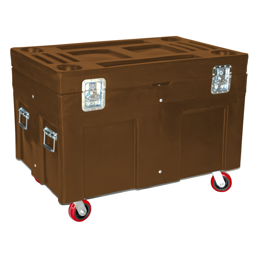 RC-4534-H5, Road Case, 12 Bushel, 45" x 30" x 34" - Brown 
