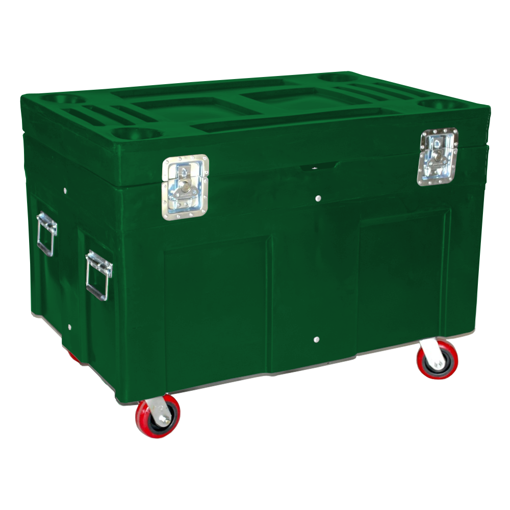 RC-4534-H5, Road Case, 12 Bushel, 45" x 30" x 34" - Green 