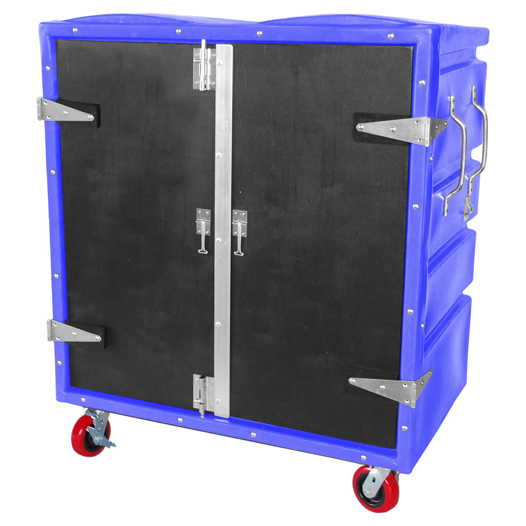 RTC-4829-H6, Security Cart, 28 Bushel, 48" x 29.5" x 56" - Dark Blue 