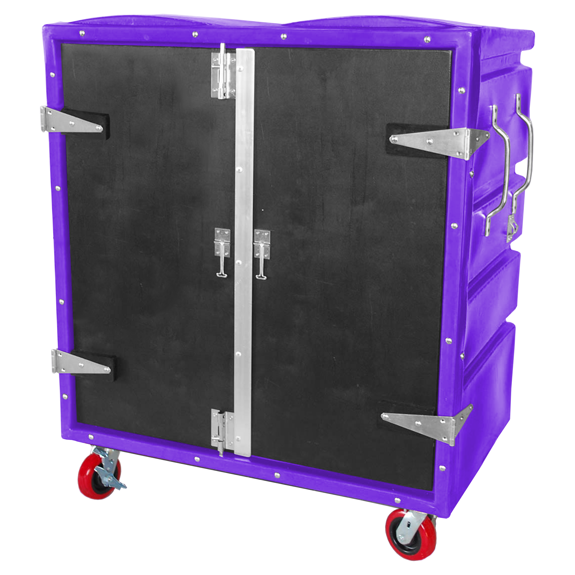 RTC-4829-H6, Security Cart, 28 Bushel, 48" x 29.5" x 56" - Purple 