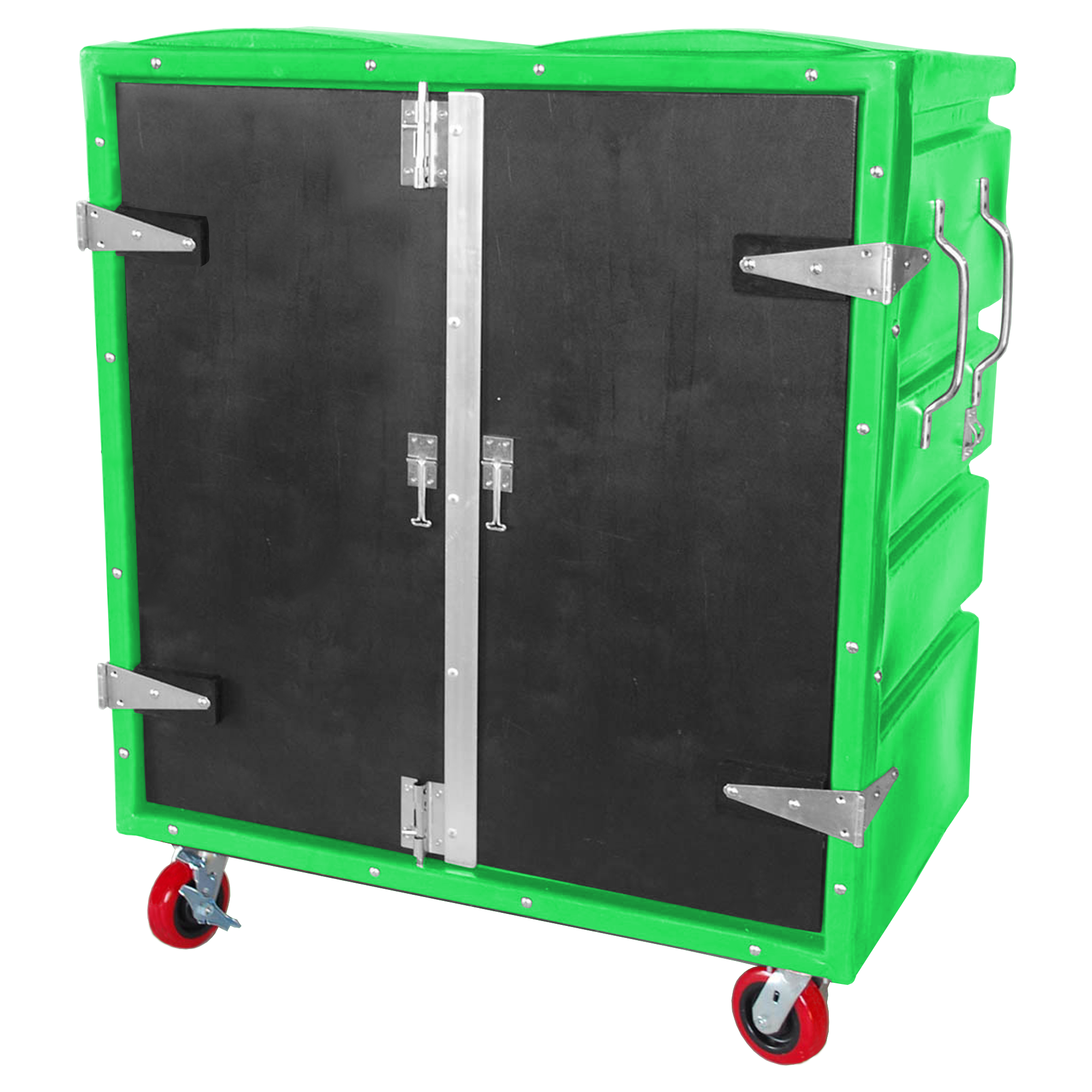RTC-4829-H6, Security Cart, 28 Bushel, 48" x 29.5" x 56" - Lime Green 