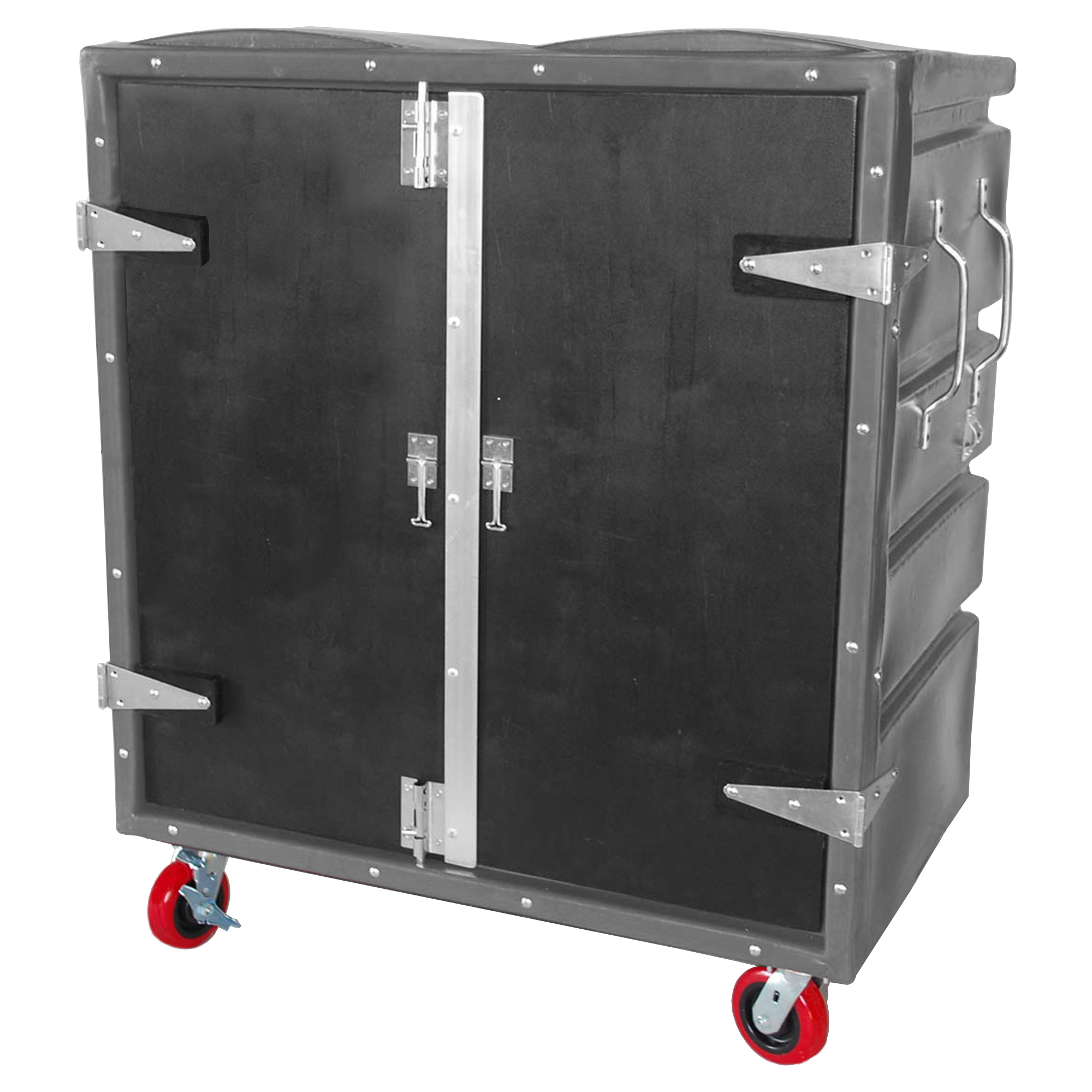 RTC-4829-H6, Security Cart, 28 Bushel, 48" x 29.5" x 56" - Dark Gray 