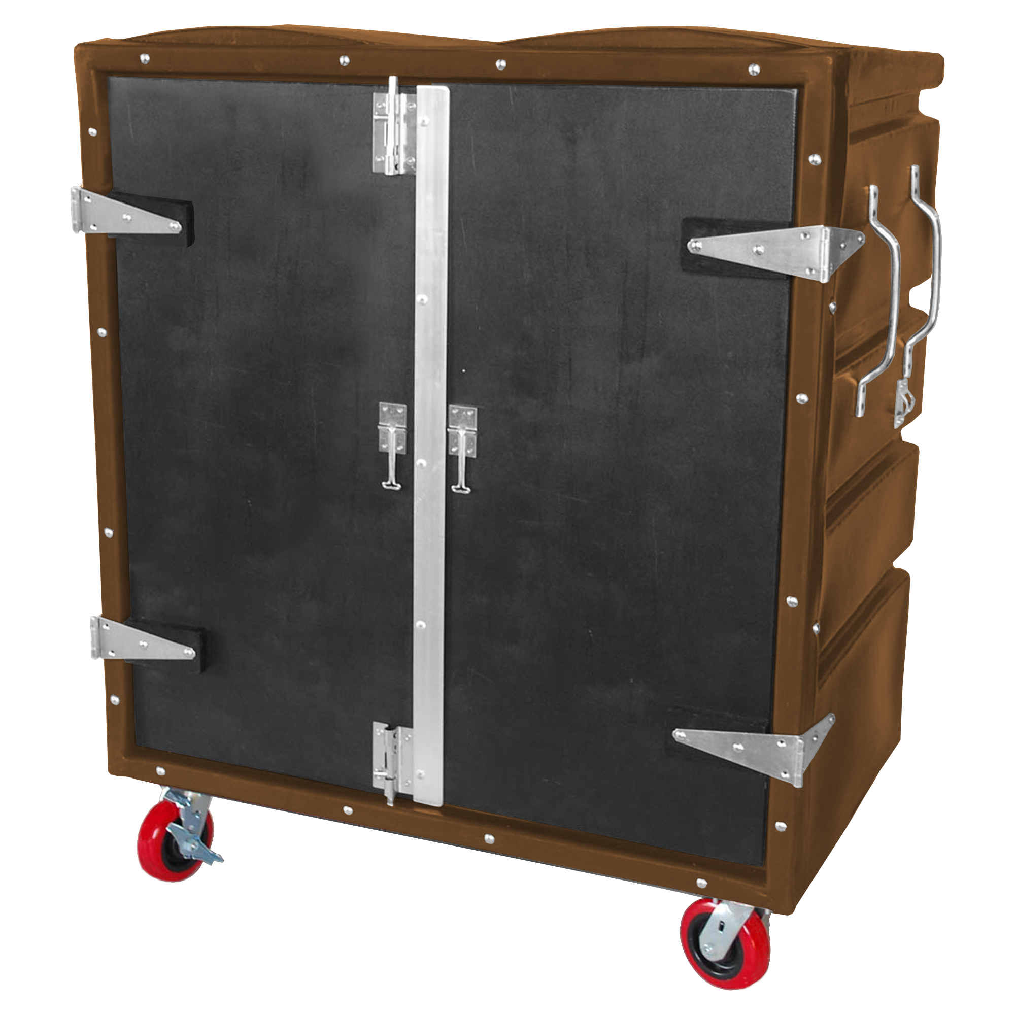 RTC-4829-H6, Security Cart, 28 Bushel, 48" x 29.5" x 56" - Brown 