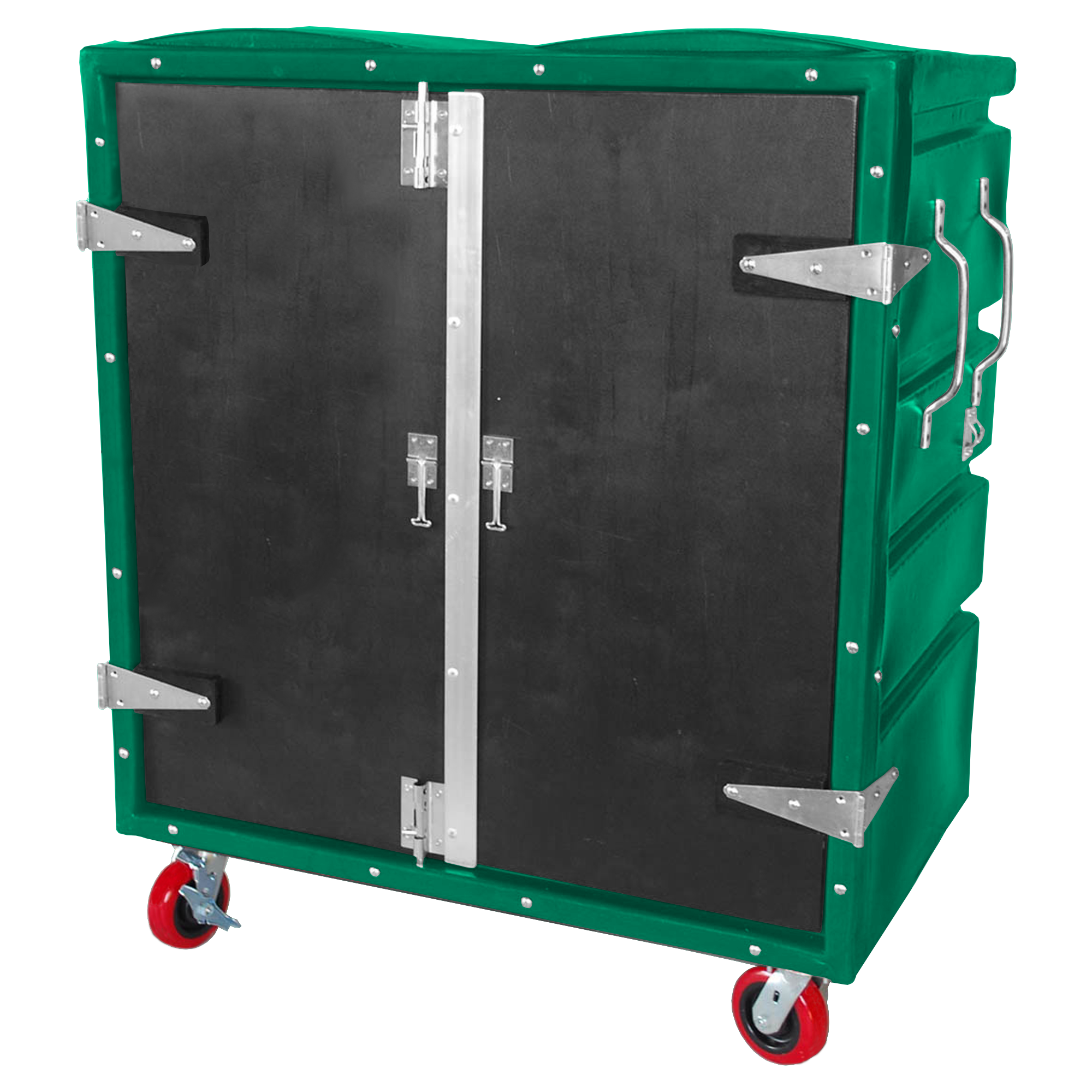 RTC-4829-H6, Security Cart, 28 Bushel, 48" x 29.5" x 56" - Green 