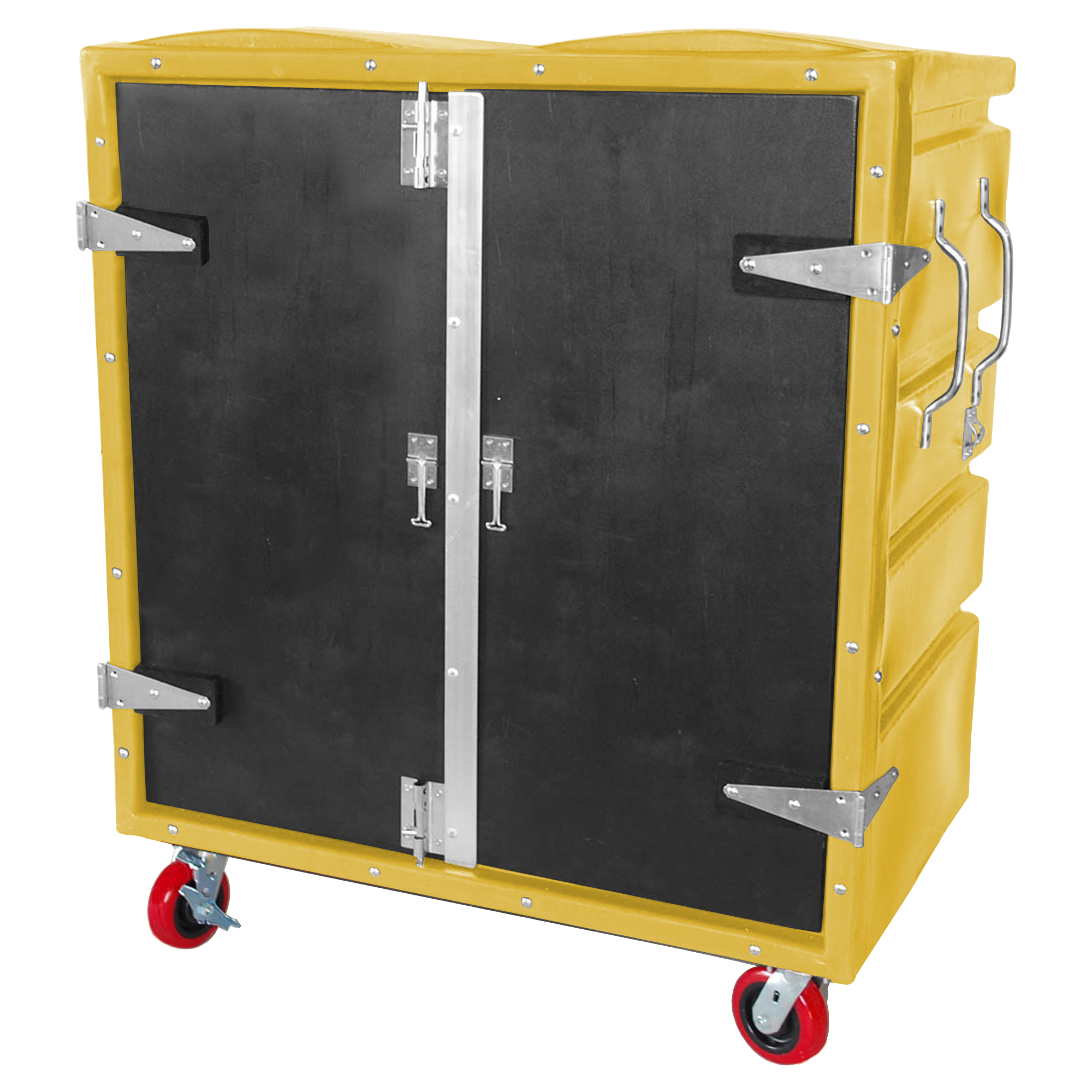 RTC-4829-H6, Security Cart, 28 Bushel, 48" x 29.5" x 56" - Yellow 