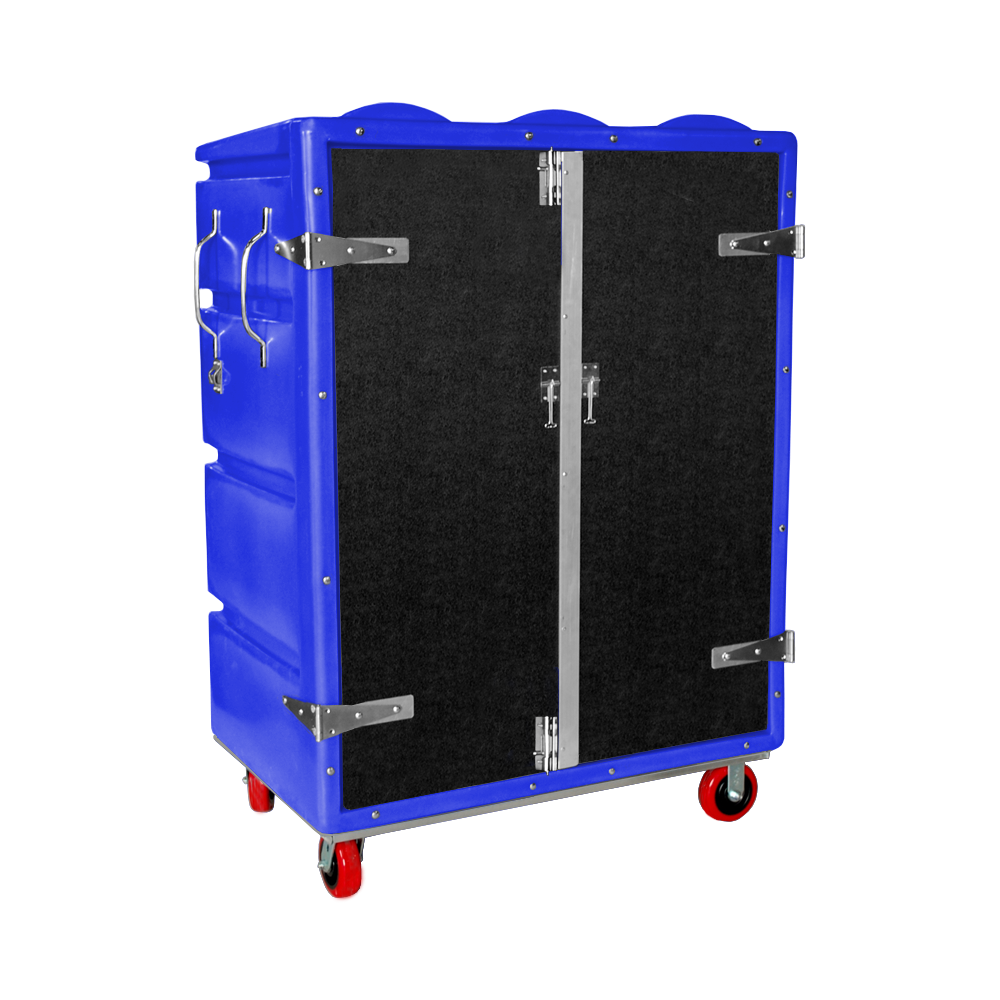 RTC-5829-H6, Security Cart, 28 Bushel, 48" x 29" x 67" - Dark Blue 