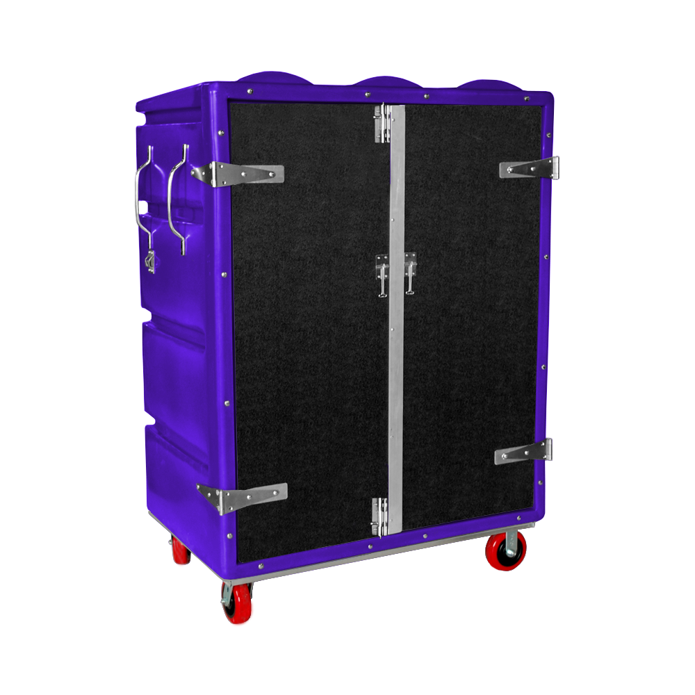 RTC-5829-H6, Security Cart, 28 Bushel, 48" x 29" x 67" - Purple 