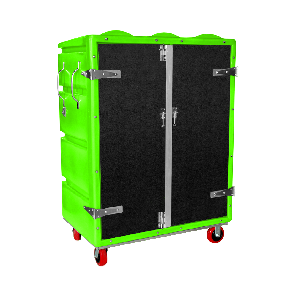 RTC-5829-H6, Security Cart, 28 Bushel, 48" x 29" x 67" - Lime Green 