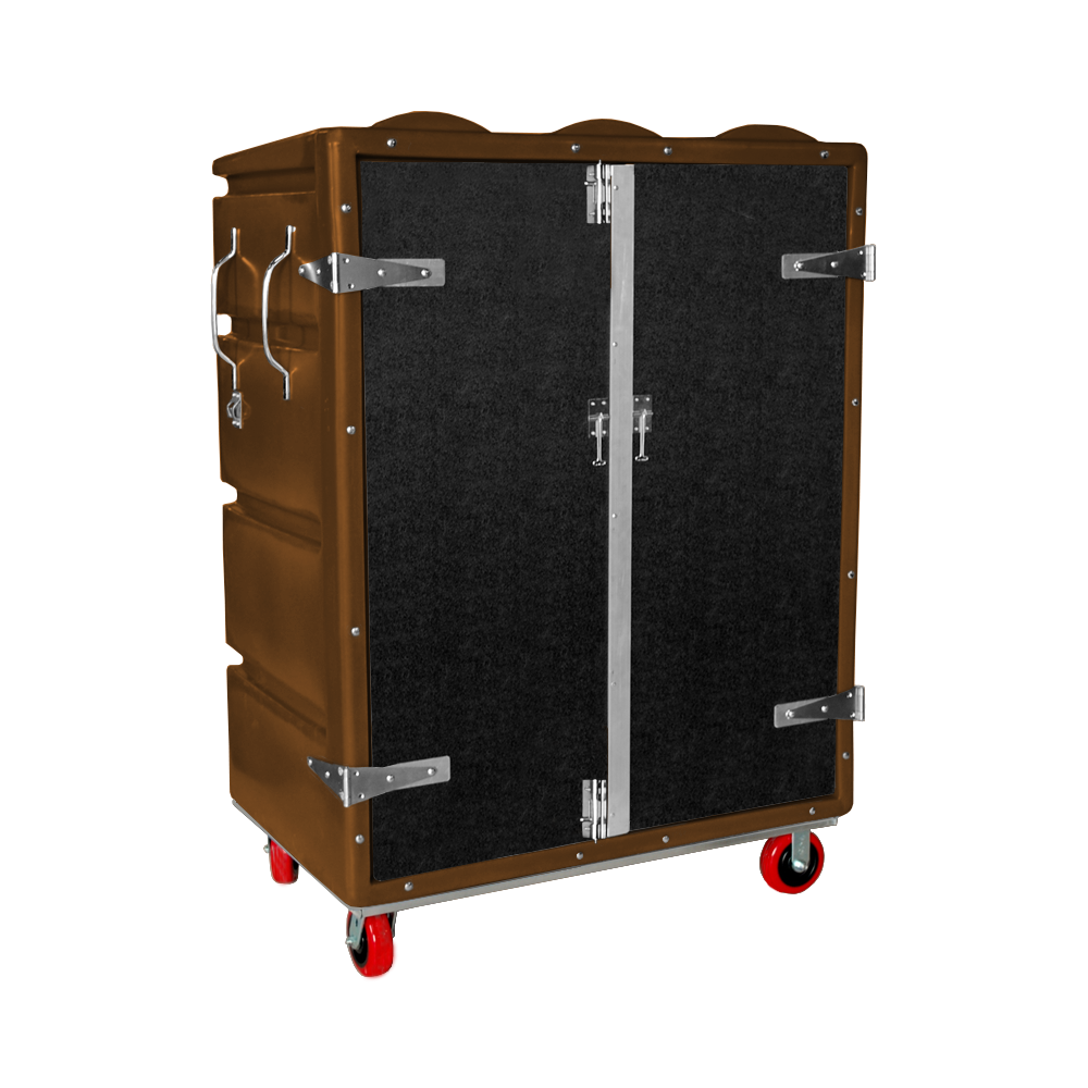 RTC-5829-H6, Security Cart, 28 Bushel, 48" x 29" x 67" - Brown 
