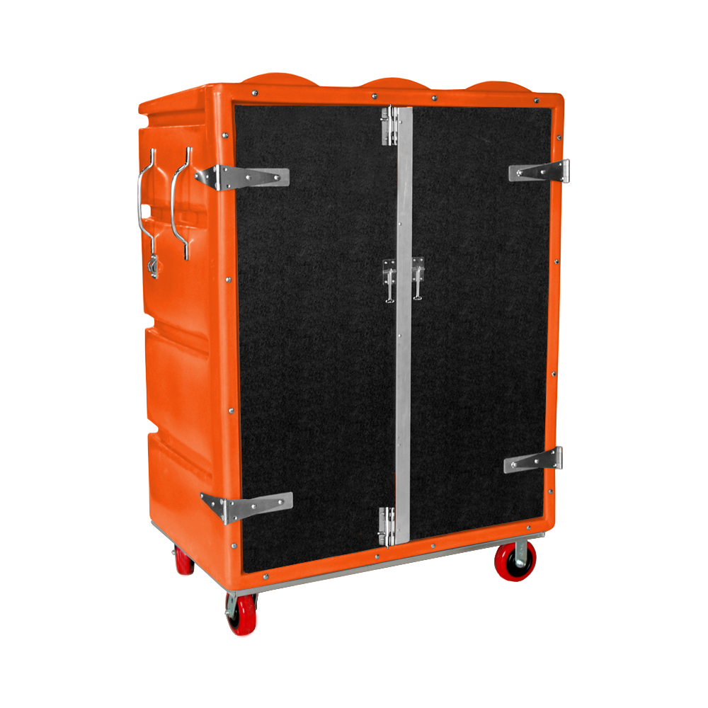 RTC-5829-H6, Security Cart, 28 Bushel, 48" x 29" x 67" - Orange 