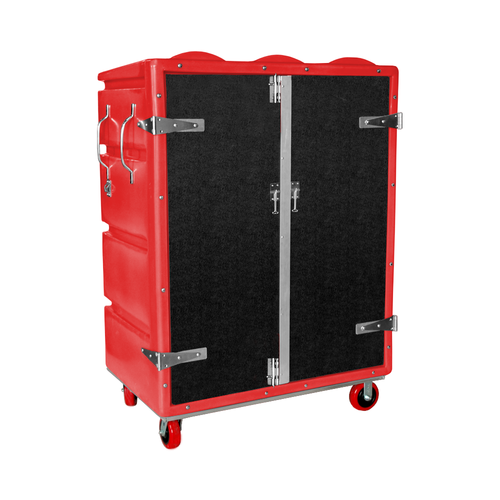 RTC-5829-H6, Security Cart, 28 Bushel, 48" x 29" x 67" - Red 