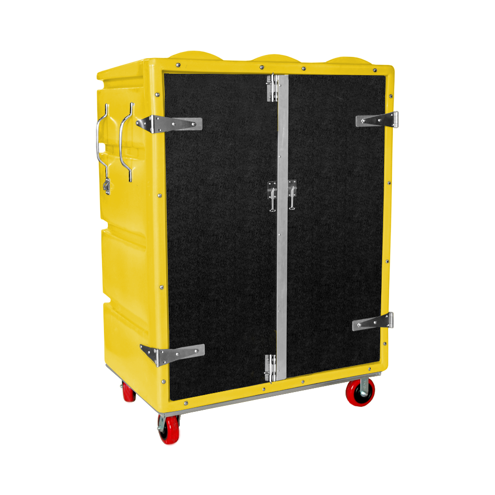 RTC-5829-H6, Security Cart, 28 Bushel, 48" x 29" x 67" - Yellow 