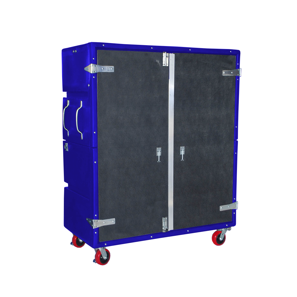 RTC-6829-H6, Security Cart, 54 Bushel, 60" x 29.5" x 75" - Dark Blue 