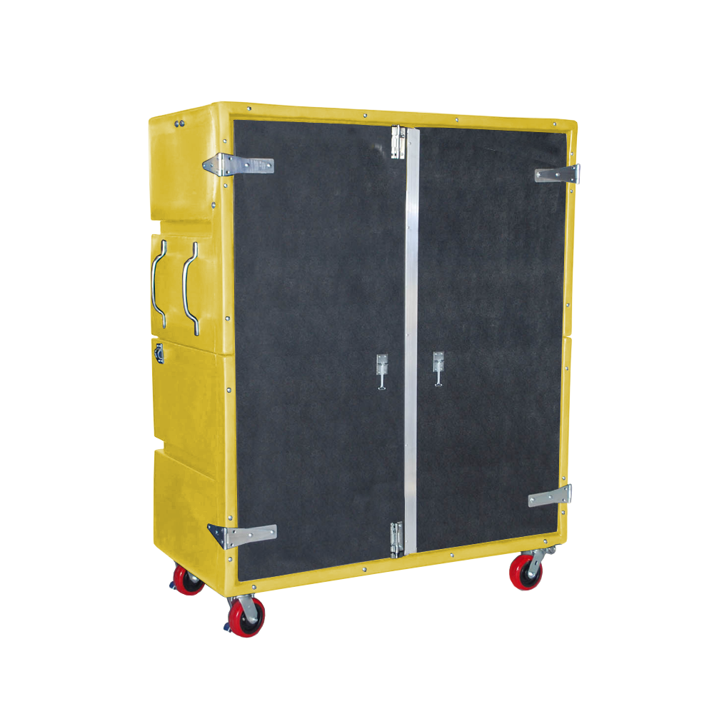 RTC-6829-H6, Security Cart, 54 Bushel, 60" x 29.5" x 75" - Yellow 