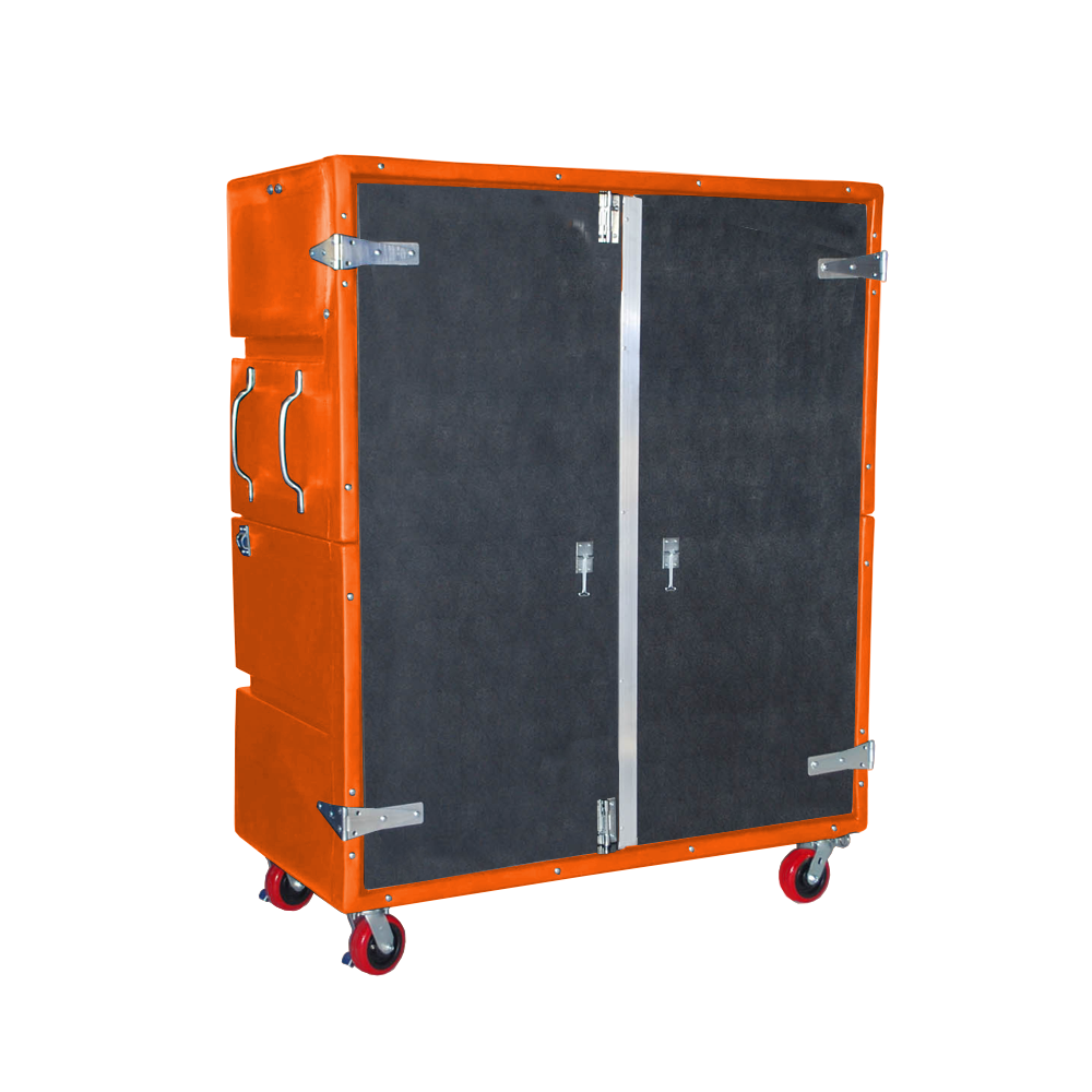 RTC-6829-H6, Security Cart, 54 Bushel, 60" x 29.5" x 75" - Orange 