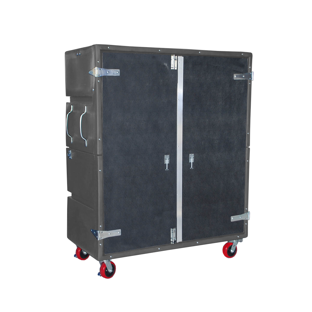 RTC-6829-H6, Security Cart, 54 Bushel, 60" x 29.5" x 75" - Dark Gray 