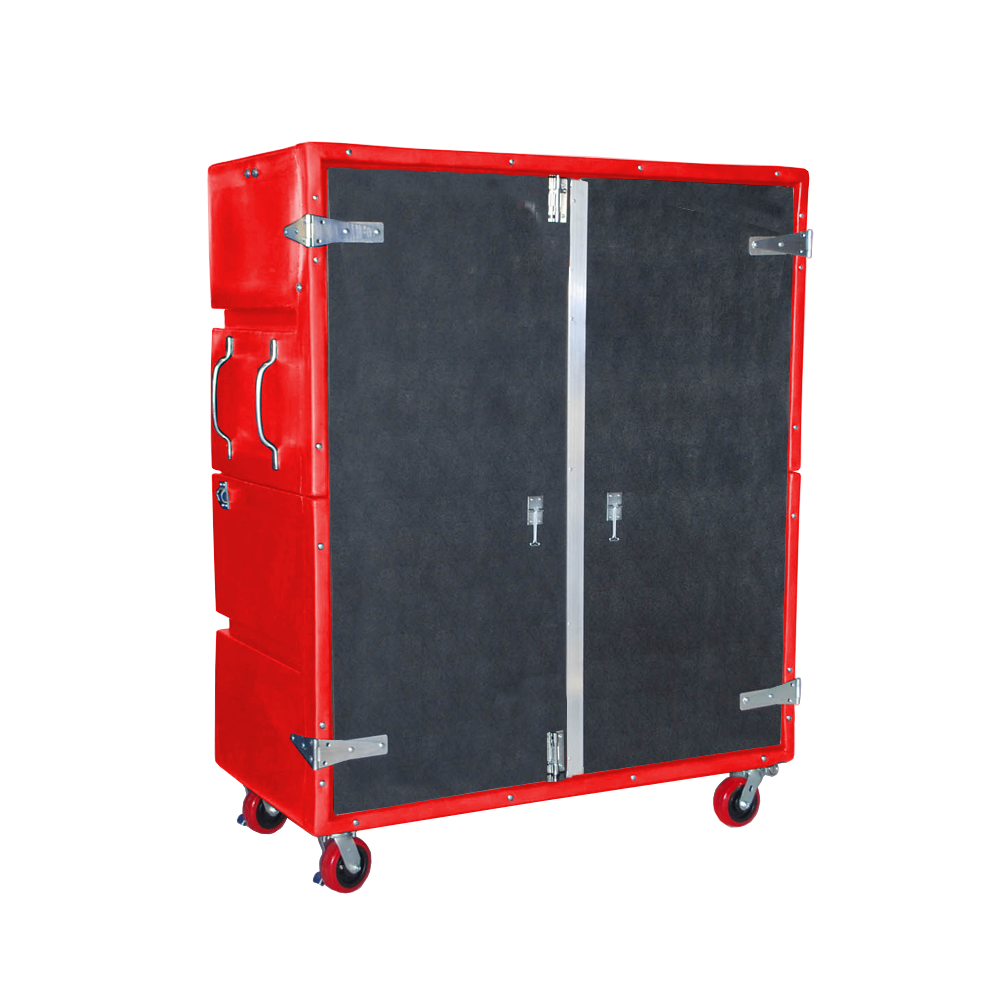 RTC-6829-H6, Security Cart, 54 Bushel, 60" x 29.5" x 75" - Red 
