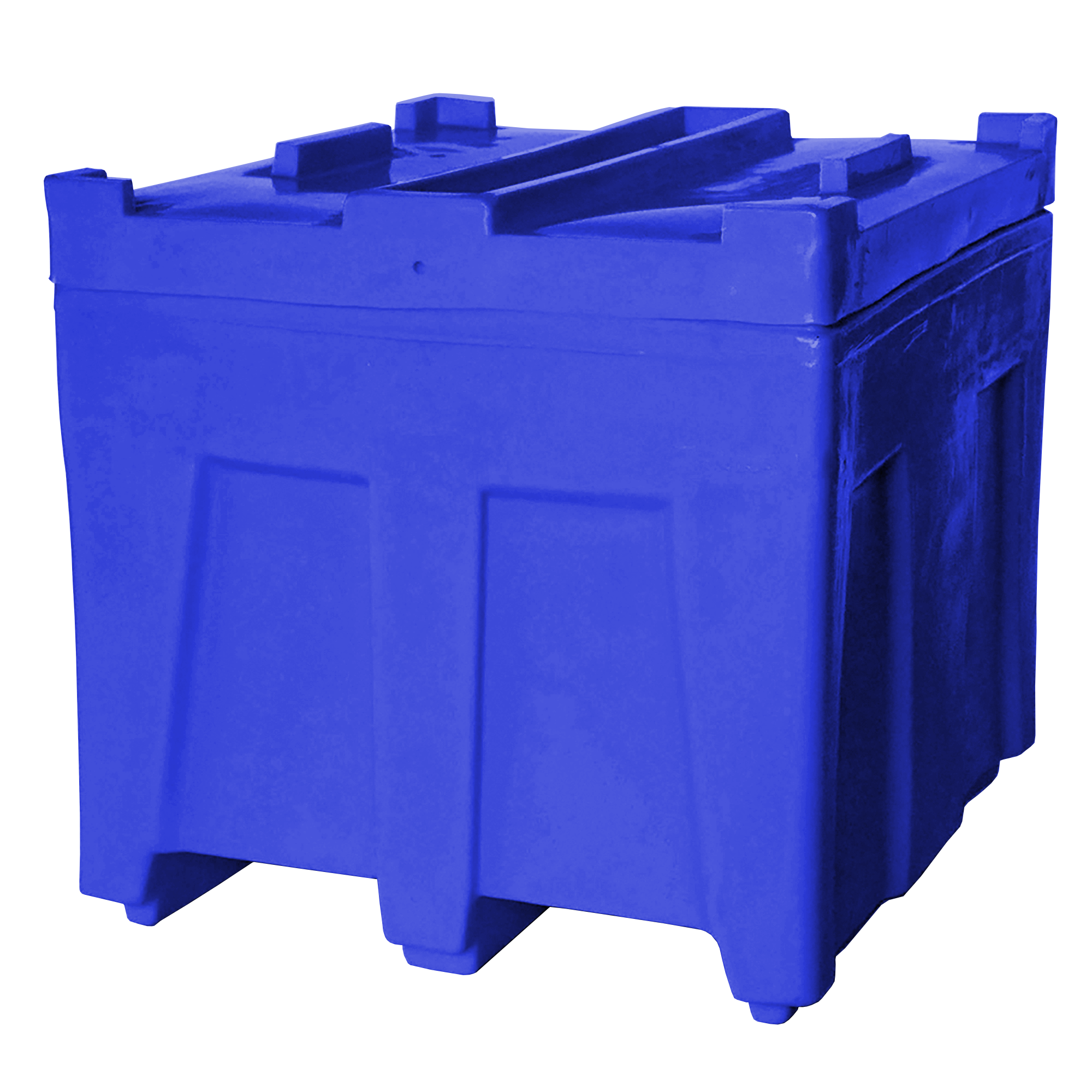 SO-3626 Series, Stack Only Container with Lid, 11.7 Bushel, 36" x 32" x 29.5" - Dark Blue 