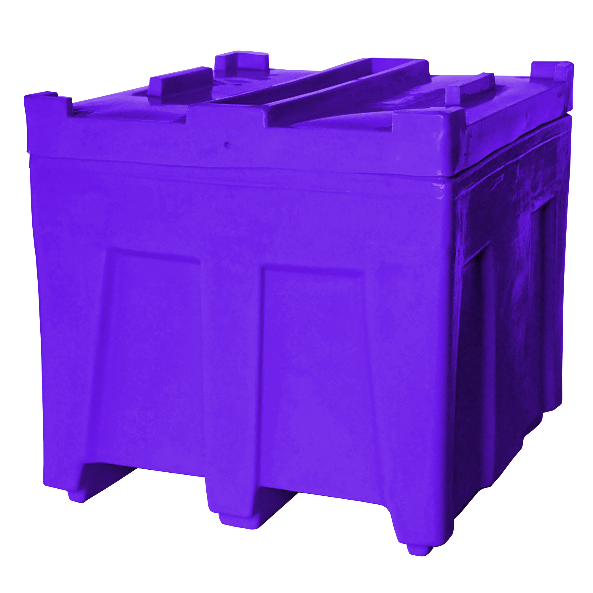SO-3626 Series, Stack Only Container with Lid, 11.7 Bushel, 36" x 32" x 29.5" - Purple 