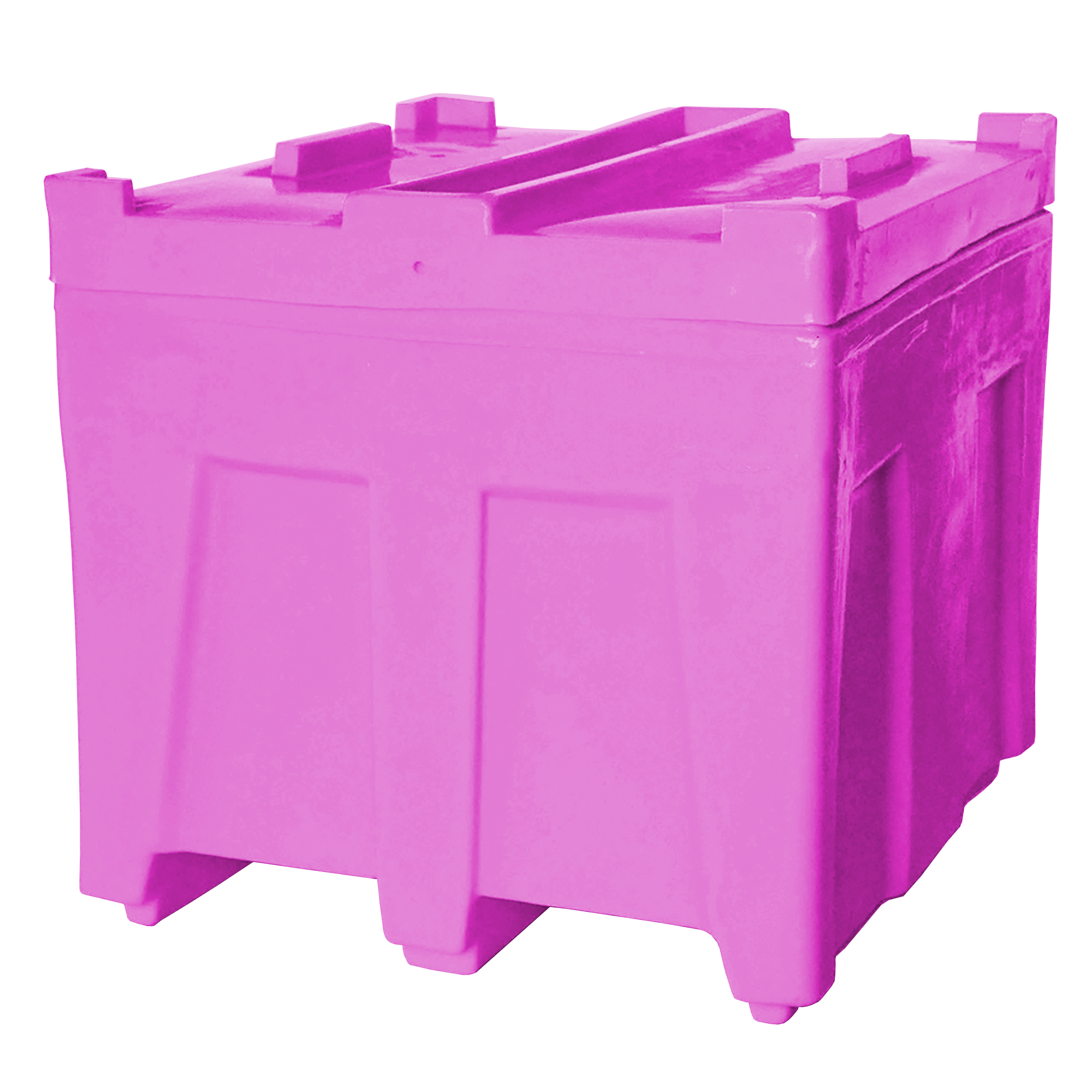 SO-3626 Series, Stack Only Container with Lid, 11.7 Bushel, 36" x 32" x 29.5" - Pink 