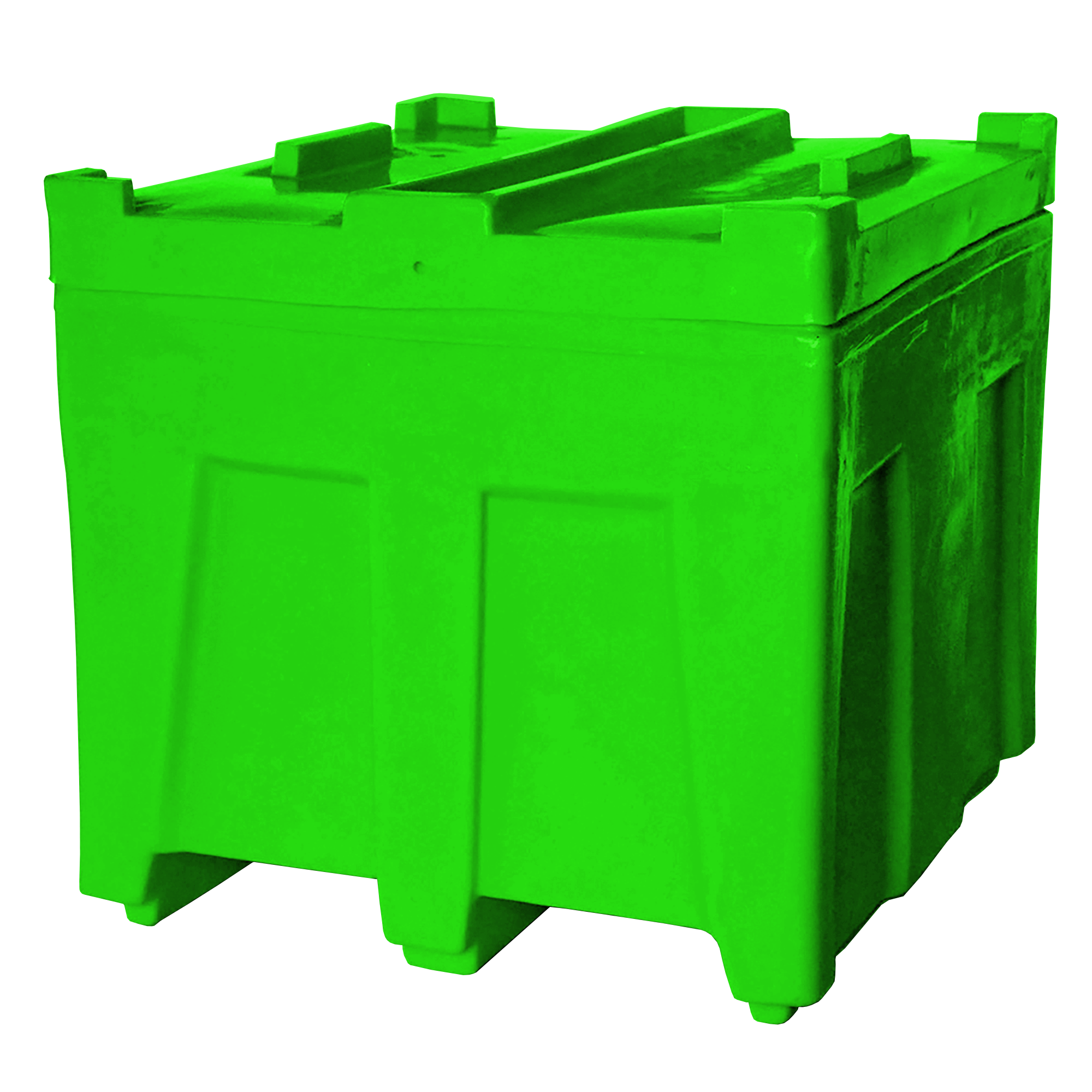 SO-3626 Series, Stack Only Container with Lid, 11.7 Bushel, 36" x 32" x 29.5" - Lime Green 