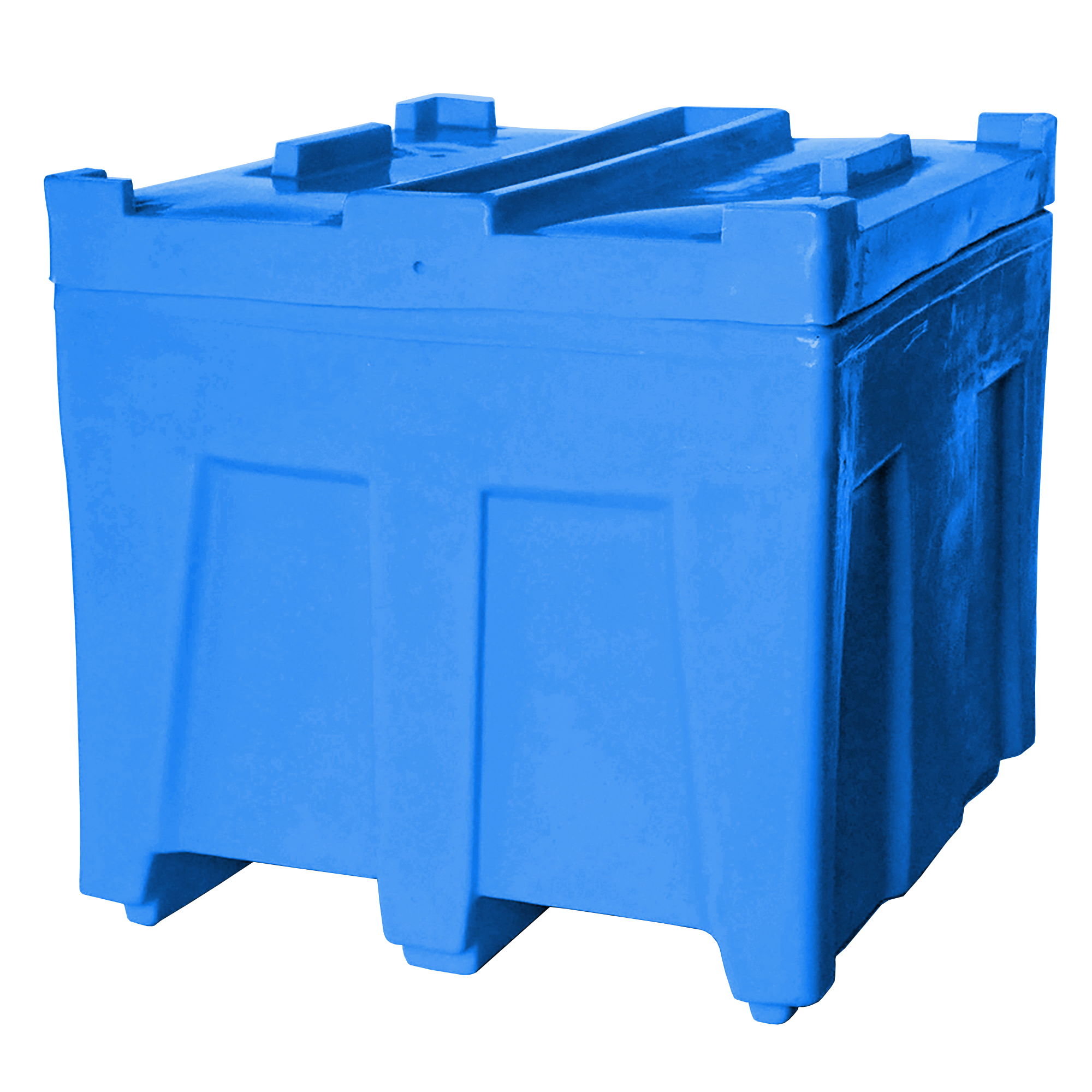 SO-3626 Series, Stack Only Container with Lid, 11.7 Bushel, 36" x 32" x 29.5" - Blue 