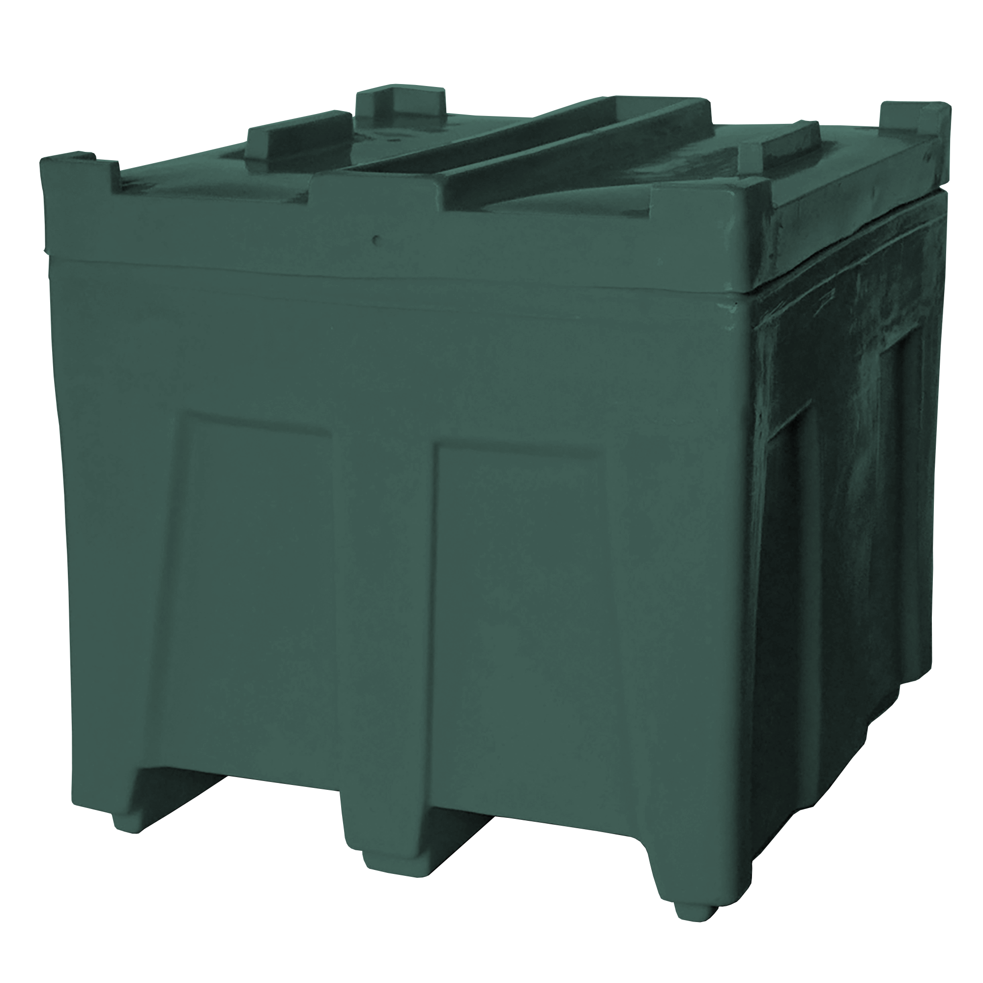SO-3626 Series, Stack Only Container with Lid, 11.7 Bushel, 36" x 32" x 29.5" - Green 