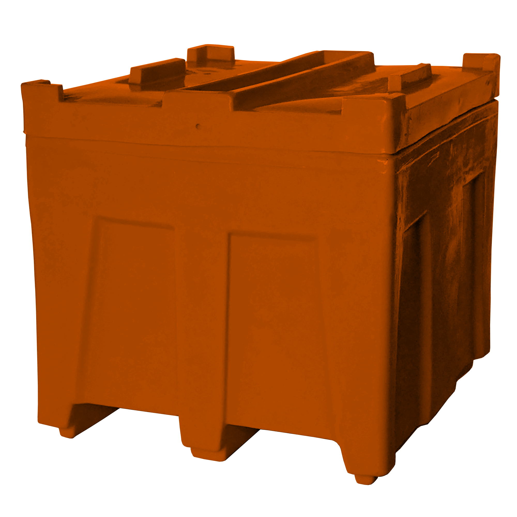 SO-3626 Series, Stack Only Container with Lid, 11.7 Bushel, 36" x 32" x 29.5" - Orange 