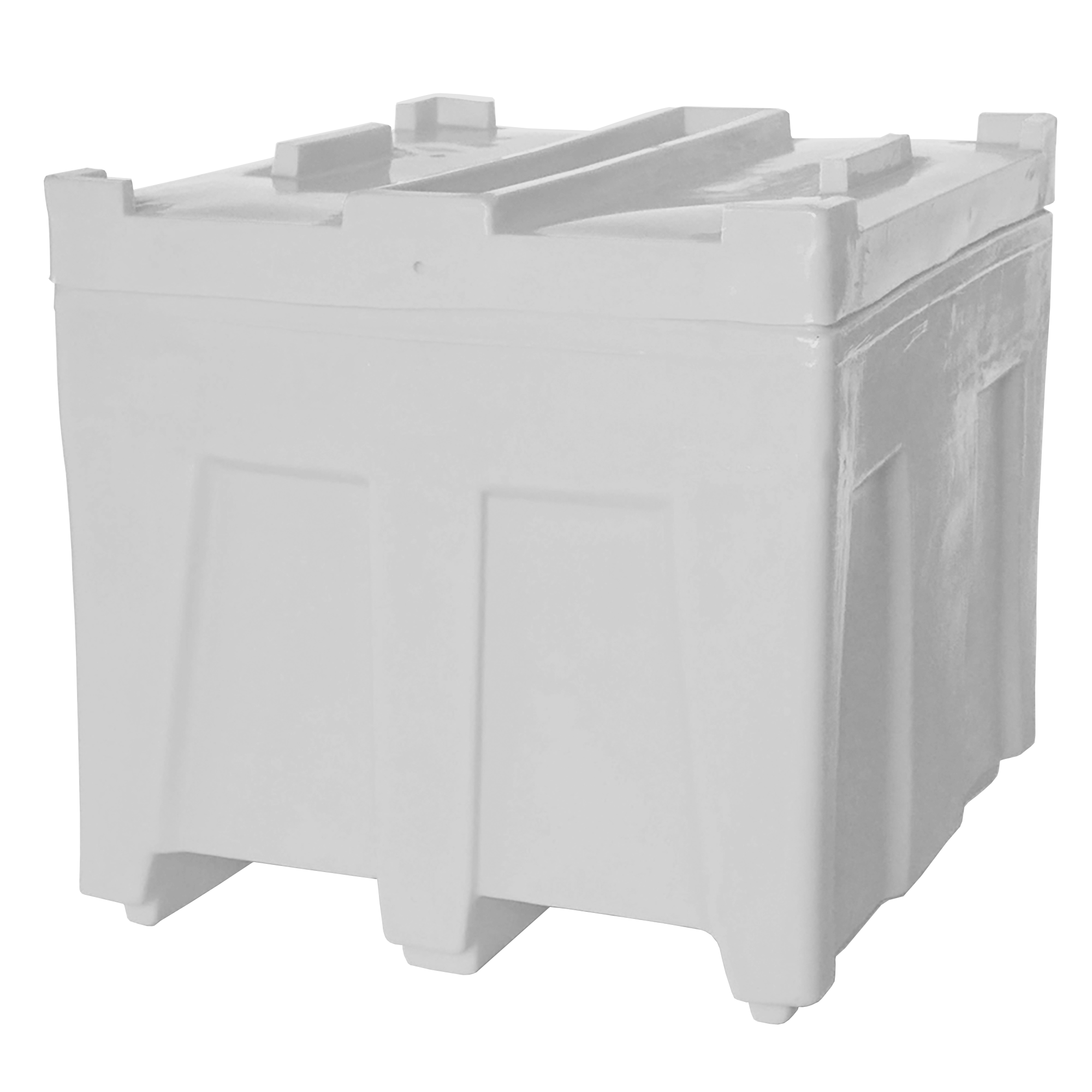 SO-3626 Series, Stack Only Container with Lid, 11.7 Bushel, 36" x 32" x 29.5" - White 