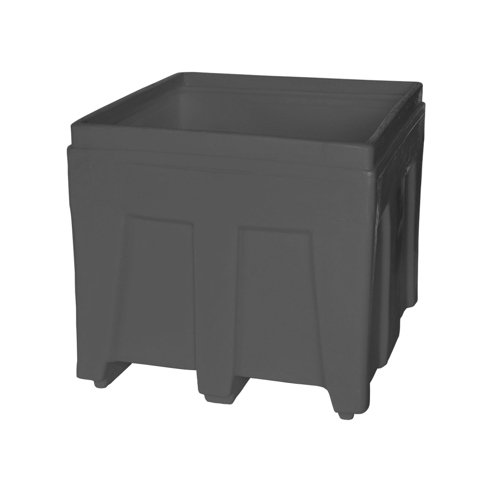 SO-3626 Series, Stack Only Containers, 11.7 Bushel, 36" x 32" x 29.5" - Dark Gray 