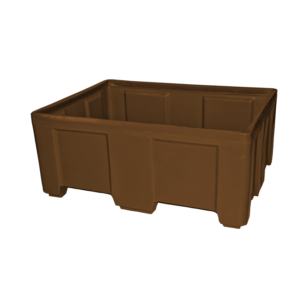 SO-5038 Series, Stack Only Container, 12.9 Bushel, 49.5" x 37.5" x 21.5" - Brown, Heavy Duty 