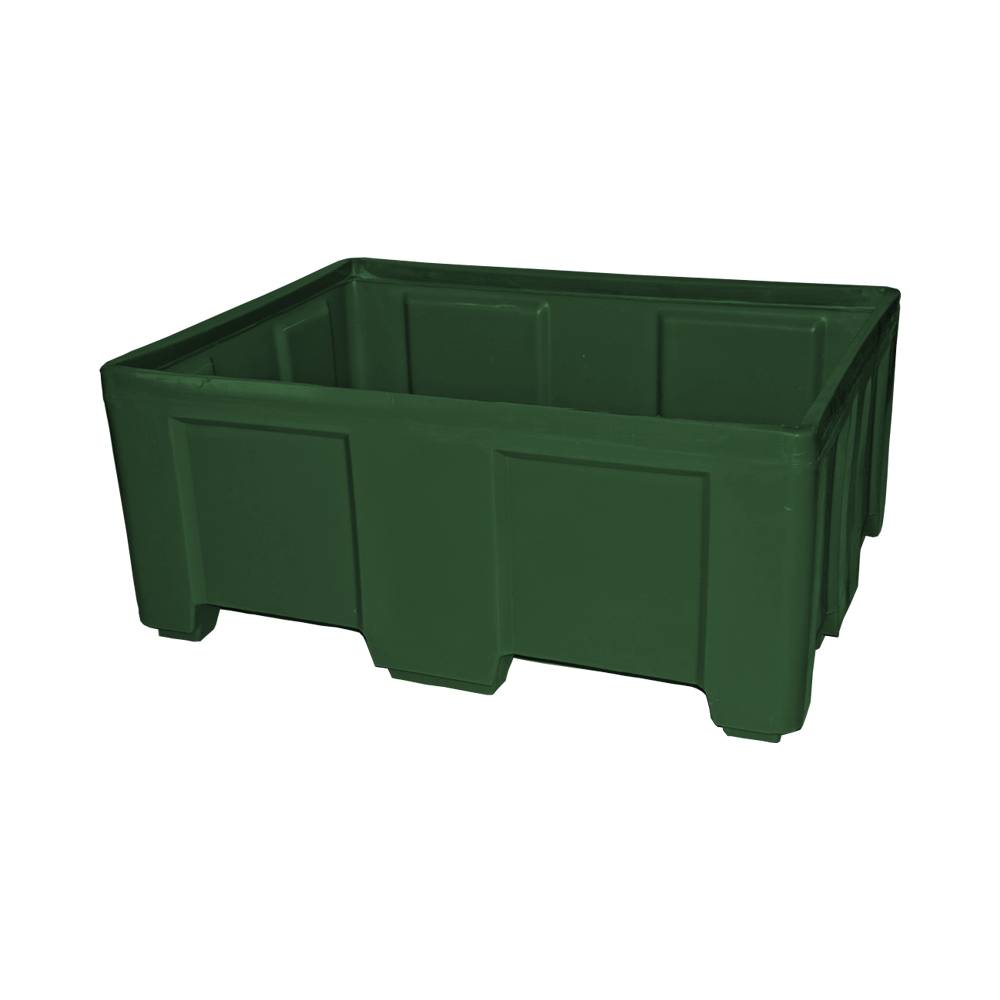 SO-5038 Series, Stack Only Container, 12.9 Bushel, 49.5" x 37.5" x 21.5" - Green, Heavy Duty 
