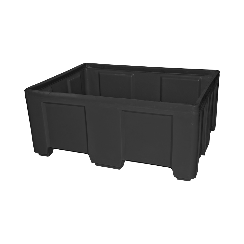 SO-5038 Series, Stack Only Container, 12.9 Bushel, 49.5" x 37.5" x 21.5" - Black, Heavy Duty 