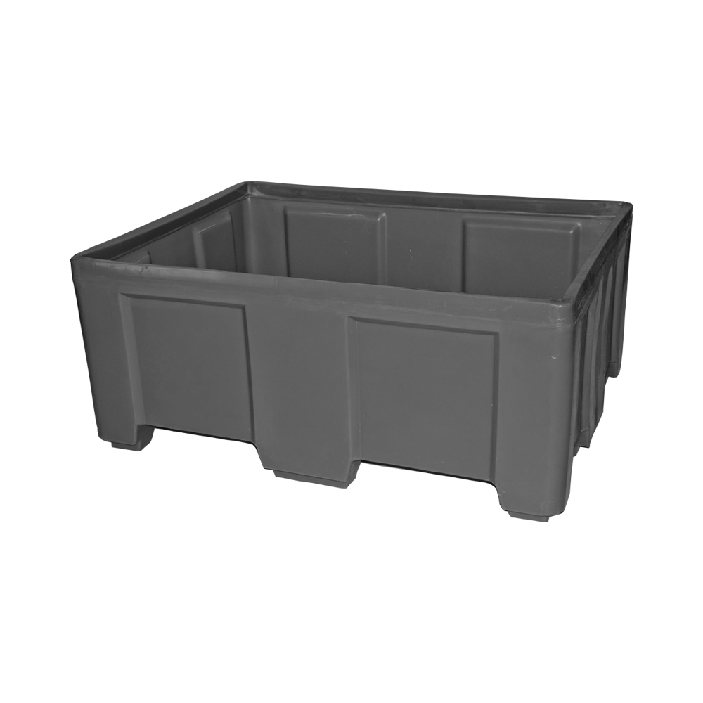 SO-5038 Series, Stack Only Container, 12.9 Bushel, 49.5" x 37.5" x 21.5" - Dark Gray, Heavy Duty 