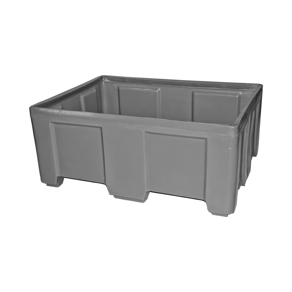 SO-5038 Series, Stack Only Container, 12.9 Bushel, 49.5" x 37.5" x 21.5" - Gray, Heavy Duty 