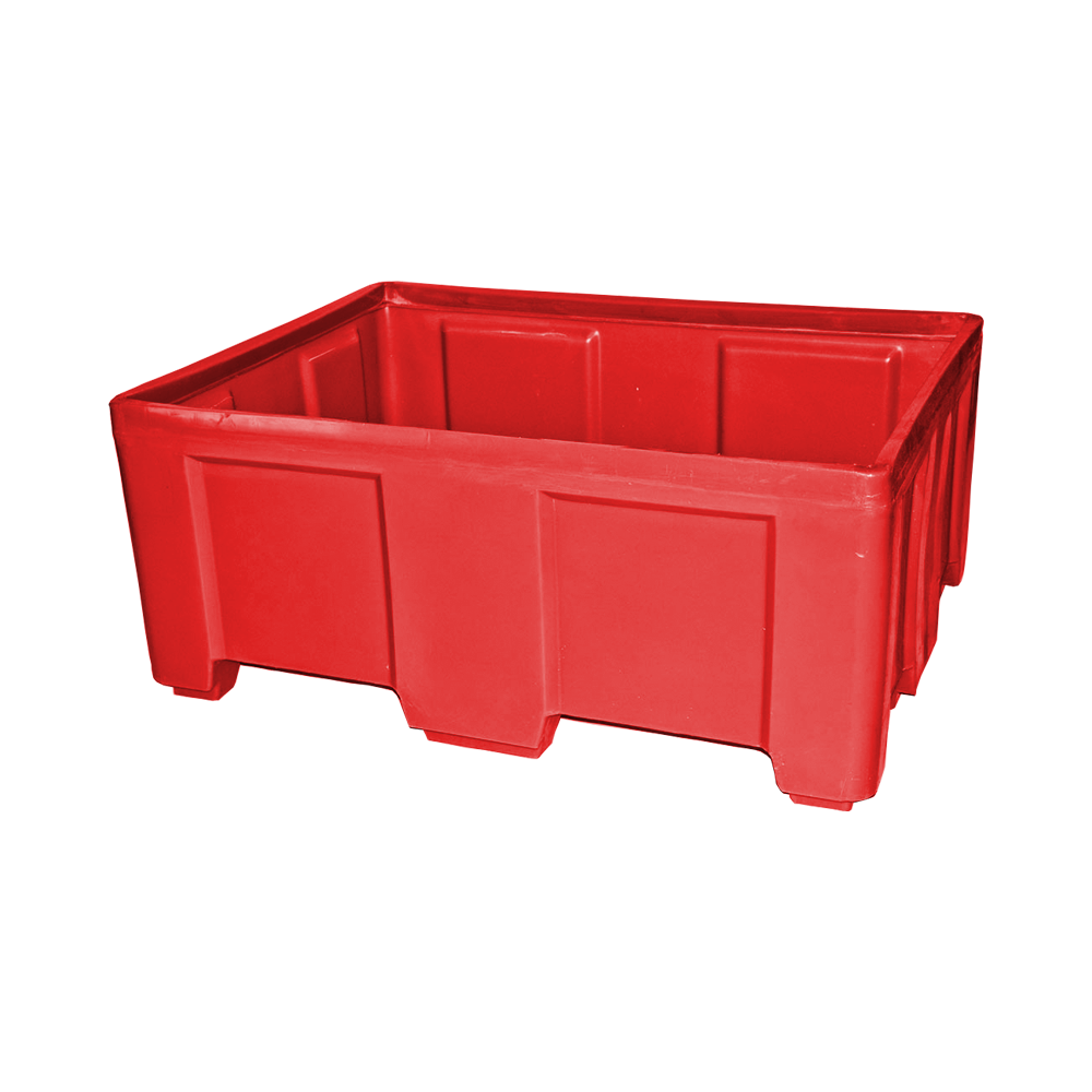 SO-5038 Series, Stack Only Container, 12.9 Bushel, 49.5" x 37.5" x 21.5" - Red, Heavy Duty 