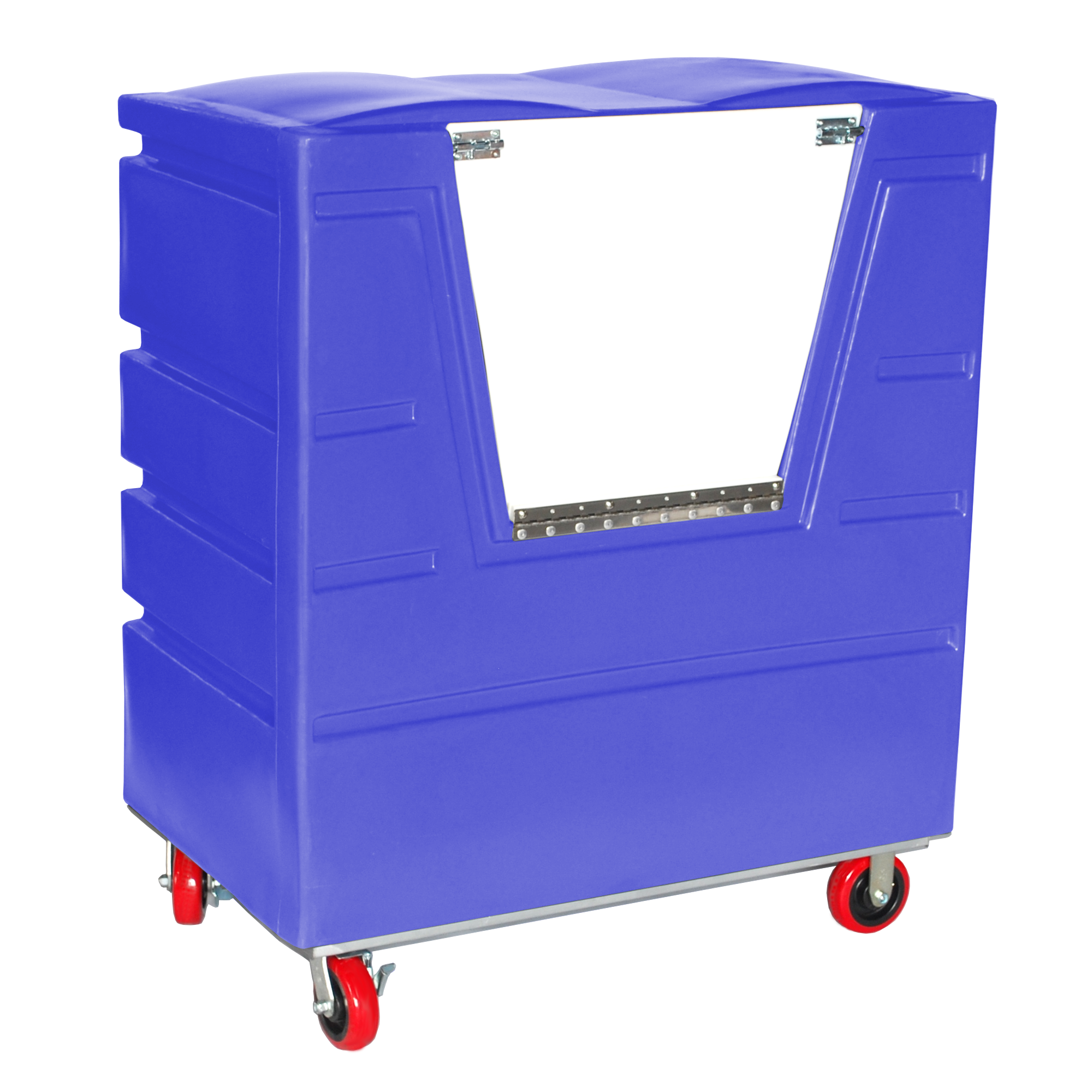 VFC-4829-H6-SP, Hopper Front Bulk Cart with Door, 27 Bushel, 48" x 29.5" x 56" - Dark Blue 