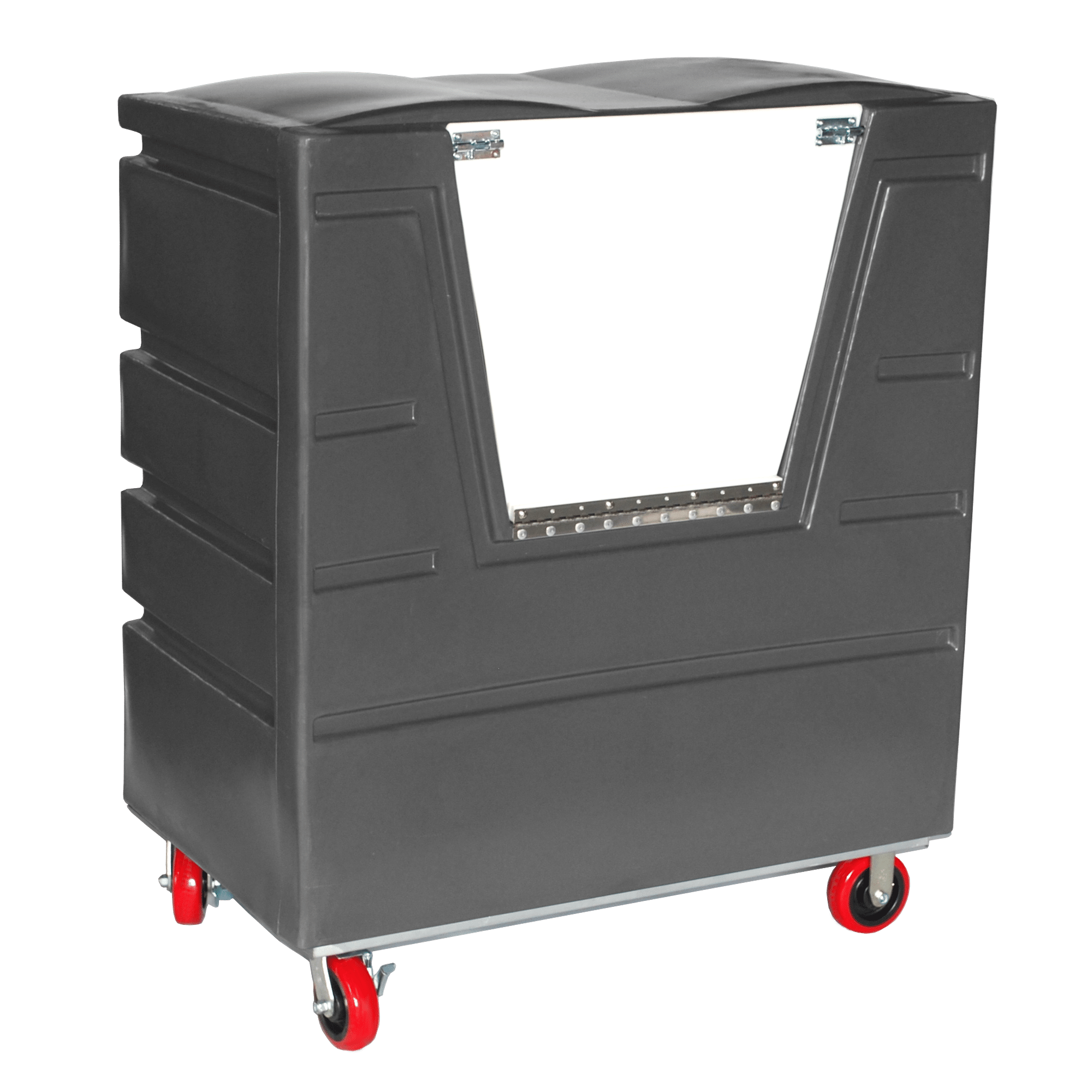 VFC-4829-H6-SP, Hopper Front Bulk Cart with Door, 27 Bushel, 48" x 29.5" x 56" - Dark Gray 